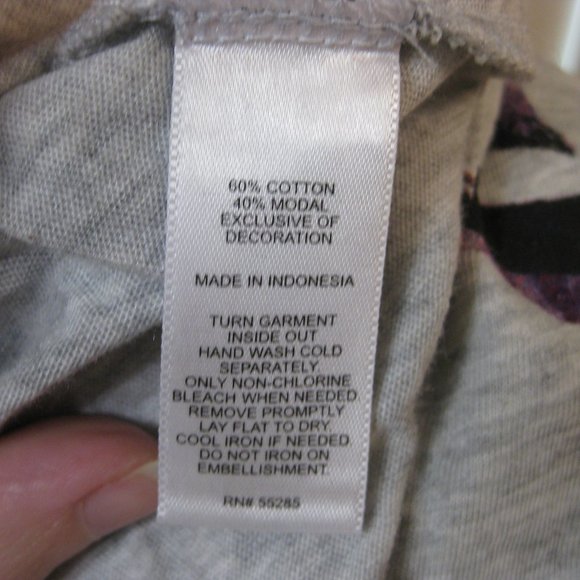 NWOT Express gray graphic tee t shirt top XS extra small - Picture 5 of 6